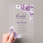 Modernes rosafarbenes Brautparty Acryleinladungen (Insitu (Handheld))