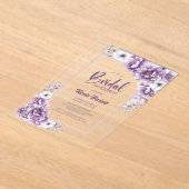 Modernes rosafarbenes Brautparty Acryleinladungen (Ablage )