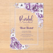 Modernes rosafarbenes Brautparty Acryleinladungen (Vorderseite)