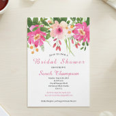Modernes rosafarbenes Brautparty Einladung