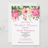 Modernes rosafarbenes Brautparty Einladung (Vorderseite)