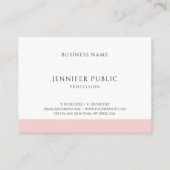 Modernes, rosafarbenes Design Elegant Visitenkarte (Rückseite)