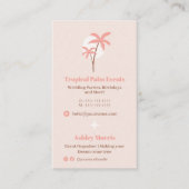 Modernes, rosafarbenes Eventplaner Foto qr Logo Visitenkarte (Vorderseite)