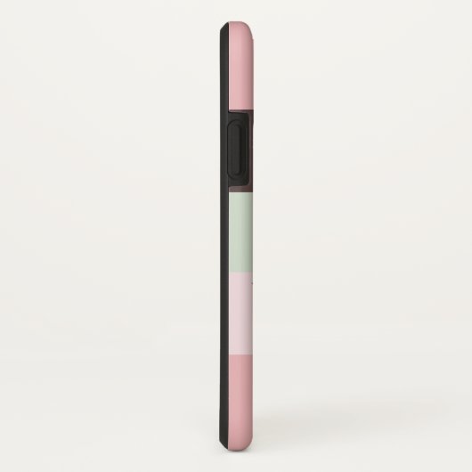 Modernes rosafarbenes Farbblockmonogramm Case-Mate iPhone Hülle (Hinten/Rechts)
