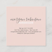 Modernes, rosafarbenes Foto Quadratische Visitenkarte (Rückseite)