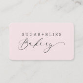 Modernes, rosafarbenes, handgeschriebenes Skriptge Visitenkarte (Vorderseite)