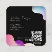 Modernes, rosafarbenes Muster für Künstler Quadratische Visitenkarte (Rückseite)