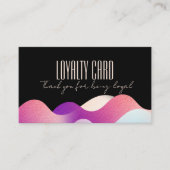 Modernes, rosafarbenes Muster für Künstler Treuekarte (Vorderseite)
