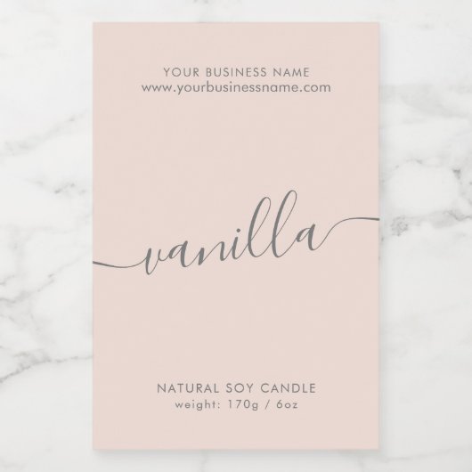 Modernes, rosafarbenes, rosa Schriftzeichen Lebensmitteletikett (Einzelnes Label)