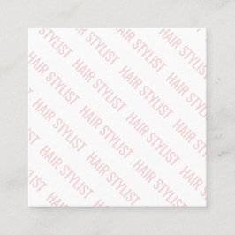 Modernes, rosafarbenes, sich wiederholendes Textmu Quadratische Visitenkarte