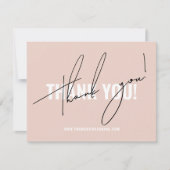 Modernes, rosafarbenes Verpackungseinsatz Dankeskarte (Vorderseite)