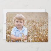 Modernes Rosary First Heilige Kommunion Foto Relig Einladung (Rückseite)