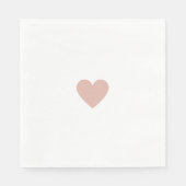 Modernes Rosatinherz Elegante Liebe Chic Custom Serviette (Vorderseite)