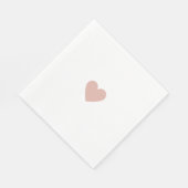 Modernes Rosatinherz Elegante Liebe Chic Custom Serviette (Ecke)