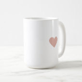 Modernes Rosatinherz Minimalistisches, benutzerfre Kaffeetasse (VorderseiteRechts)