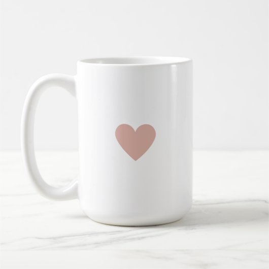 Modernes Rosatinherz Minimalistisches, benutzerfre Kaffeetasse (Links)