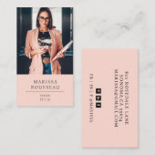 Modernes Rosatinrot Beruflich Visitenkarte (Vorne/Hinten)