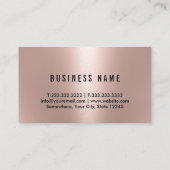 Modernes Rose Gold Anwalt Foto Visitenkarte (Rückseite)