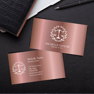 Modernes Rose Gold Anwaltsbüro Visitenkarte