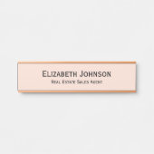 Modernes Rose Gold Beruflich Business Office Türschild (Vorderseite )
