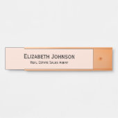 Modernes Rose Gold Beruflich Business Office Türschild (Vorderseite )