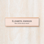Modernes Rose Gold Beruflich Business Office Türschild (Vorderseite )