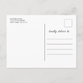 Modernes Rose Gold Blue Agate FOTO Save the Date Ankündigungspostkarte (Rückseite)