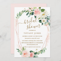 Modernes Rose Gold Blumenkranz Brautparty