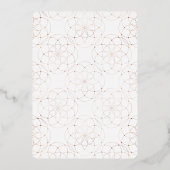 Modernes Rose Gold Butterfly Script Abschluss Foto Folieneinladung (Rückseite)