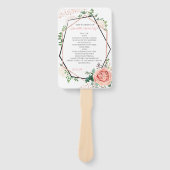 Modernes Rose Gold Geometric Wedding Programm Fächer (Vorderseite)