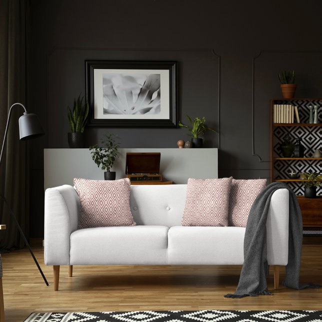 Modernes Rose Gold Glitzer Geometrisches Muster Kissen (Von Creator hochgeladen)