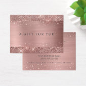 Modernes Rose Gold Glitzer Geschenkgutschein (Schreibtisch)