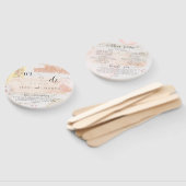 Modernes Rose Gold Glitzer Hochzeitsprogramm Handf Fächer (Non-assembled)