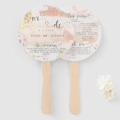 Modernes Rose Gold Glitzer Hochzeitsprogramm Handf Fächer (Vorne und Hinten)