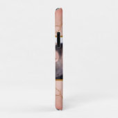 Modernes Rose Gold Glitzer Marmor Monogramm Foto Case-Mate iPhone Hülle (Hinten/Rechts)