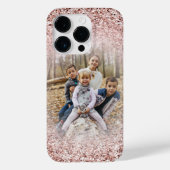 Modernes Rose Gold Glitzer Sparkone Foto Case-Mate iPhone Hülle (Rückseite)