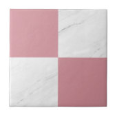 Modernes Rose Gold Grau Marble Geometrisches Schac Fliese (Vorderseite)