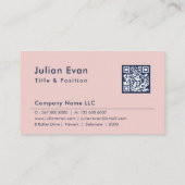 Modernes Rose Gold House Icon Navy Blue Real Anwes Visitenkarte (Rückseite)