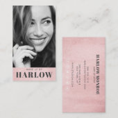 Modernes Rose Gold macht künstlerisches Foto Visitenkarte (Vorne/Hinten)