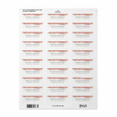 Modernes Rose Gold Pinselstrich Hochzeitsplatz (Vorne)