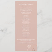 Modernes Rose Gold Rings Custom Wedding Programm (Rückseite)