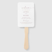 Modernes Rose Gold Script Hochzeitsprogramm Fächer (Vorderseite)