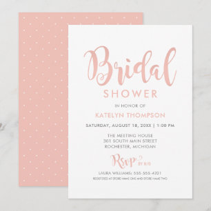Modernes Rose-Gold-Script-Hochzeitsszitat-Brautpar Einladung