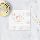 Modernes Rose-Gold-Script-Hochzeitsszitat-Brautpar Serviette