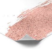 Modernes Rose Gold Wedding Begrüßungspapier Poster (Ecke)