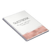 Modernes Rose Gold Wedding Gästebuch Notizblock (Rechte Seite)