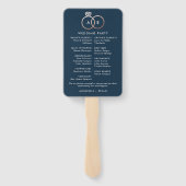 Modernes Rose Gold Wedding Rings Zeremonie Program Fächer (Rückseite)