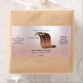 Modernes Rose Goldstreu-Ober-Haarserumlabel (Insitu)