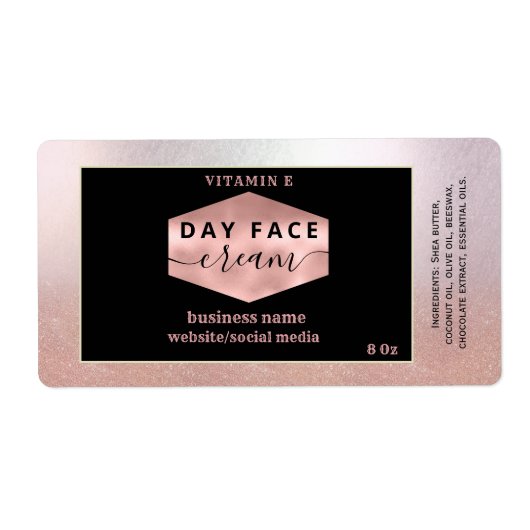 Modernes Rose mit Goldschrift (Vorne)