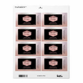 Modernes Rose mit Goldschrift (Vorne)